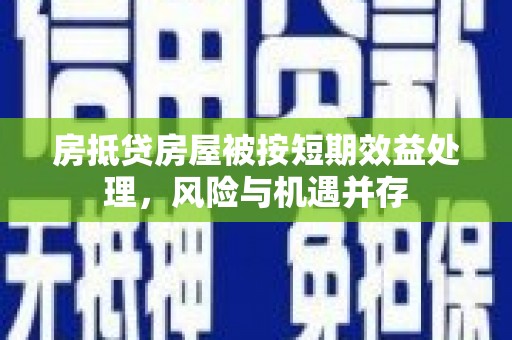那玛夏房抵贷房屋被按短期效益处理，风险与机遇并存