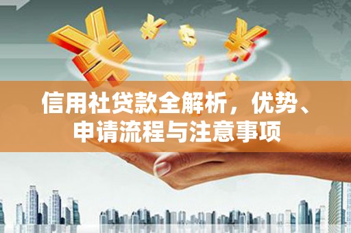 东升信用社贷款全解析，优势、申请流程与注意事项